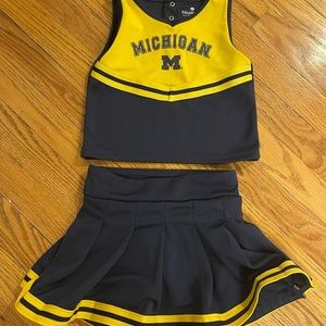 Toddler 4T University of Michigan Cheerleading outfit! Excellent condition!